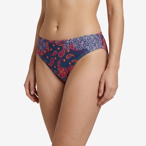 Dames bikinibroekje met print blauw