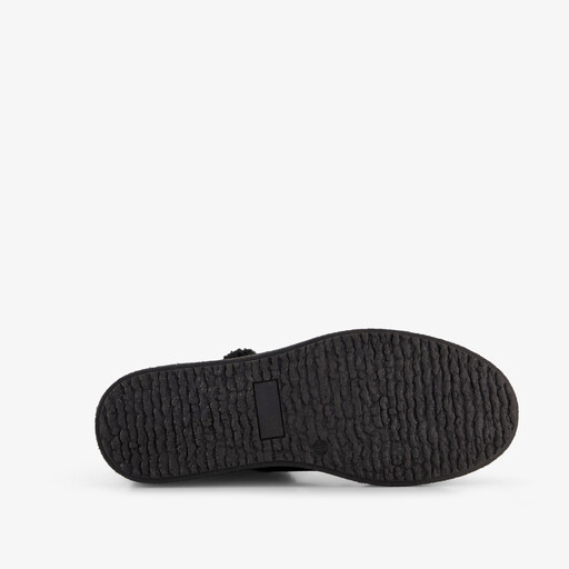 Gevoerde suède dames boots zwart