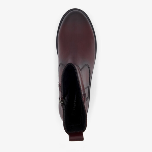 Leren dames boots bordeauxrood