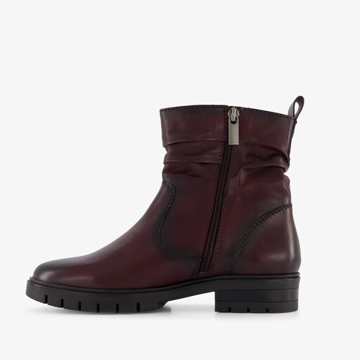 Leren dames boots bordeauxrood