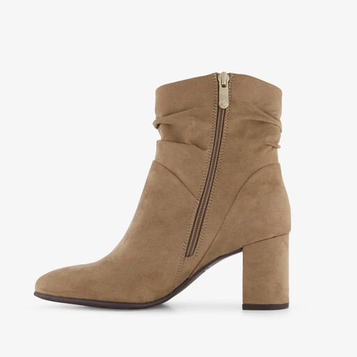 Marco Tozzi dames enkellaarsjes met hak beige