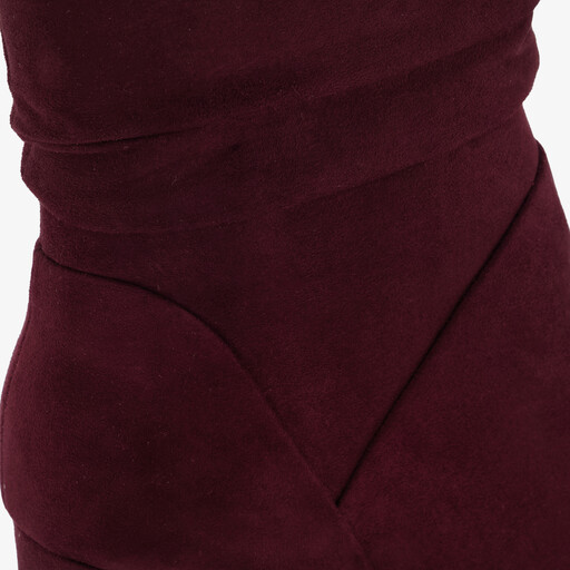 Marco Tozzi dames enkellaarsjes met hak bordeaux