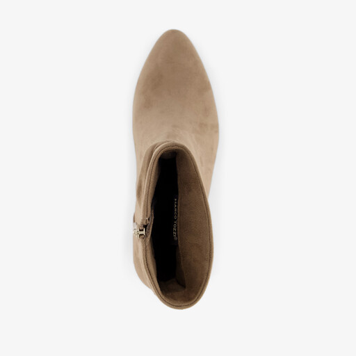 Marco Tozzi dames enkellaarsjes met hak beige