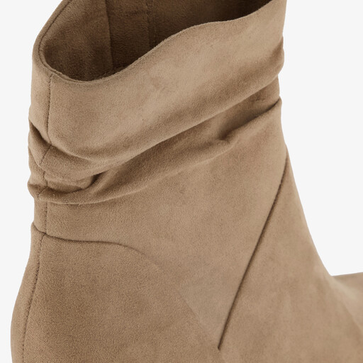 Marco Tozzi dames enkellaarsjes met hak beige