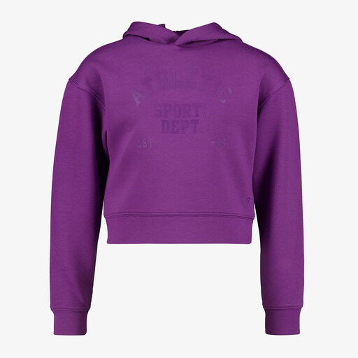 Cropped meisjes sport hoodie paars