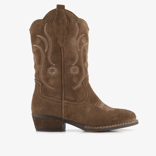 Suède meisjes cowboylaarzen bruin