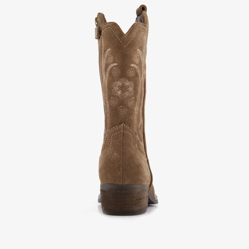 Suède meisjes cowboylaarzen bruin