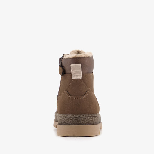 Gevoerde jongens veterboots bruin