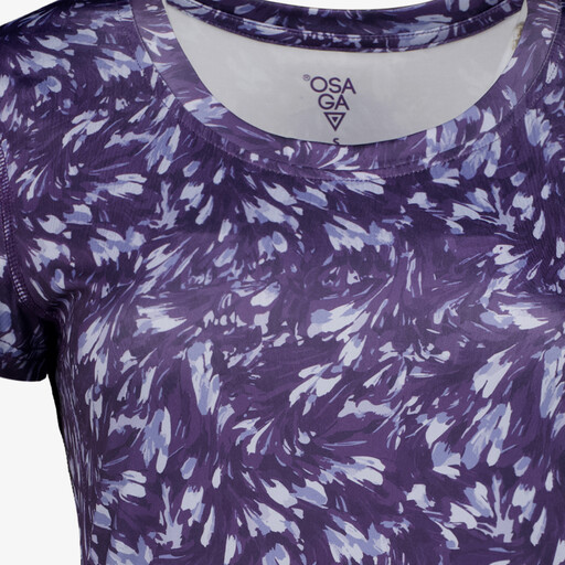 Dames sport T-shirt met print paars