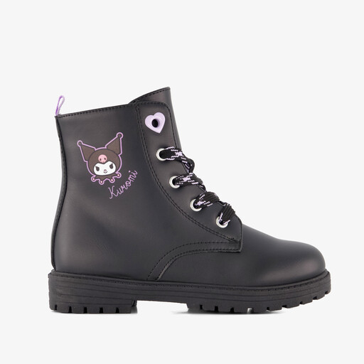 Meisjes veterboots met Kuromi opdruk zwart