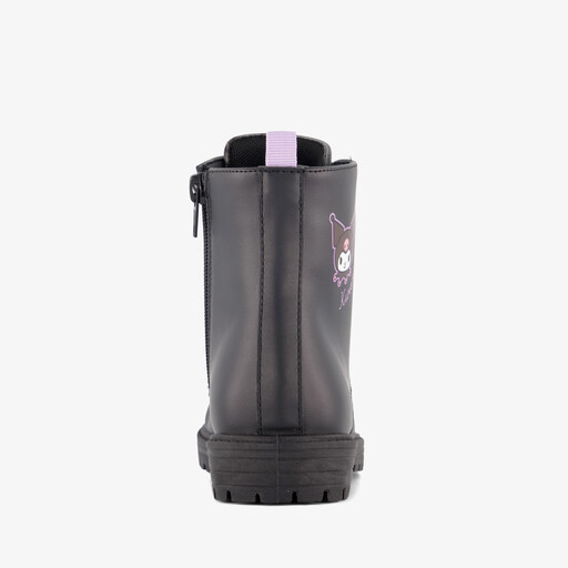 Meisjes veterboots met Kuromi opdruk zwart