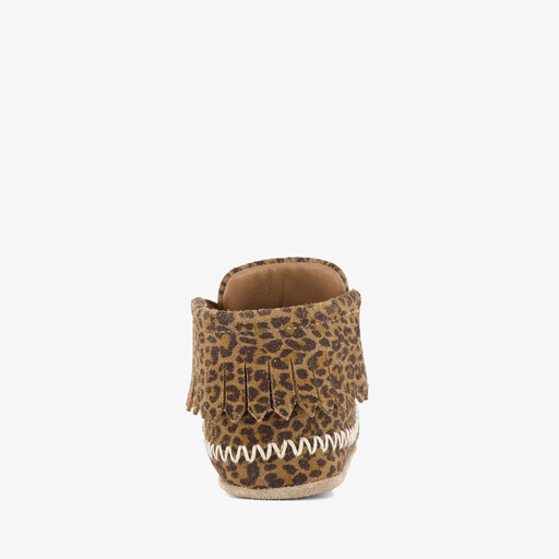 Babyschoenen met panterprint bruin