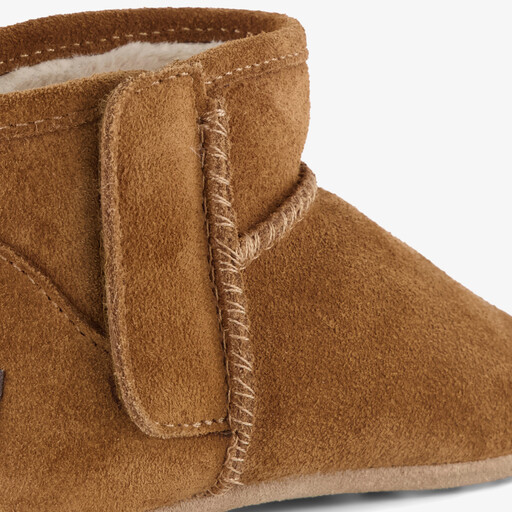 Suede babyschoenen bruin