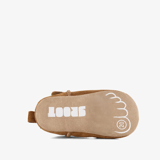 Suede babyschoenen bruin