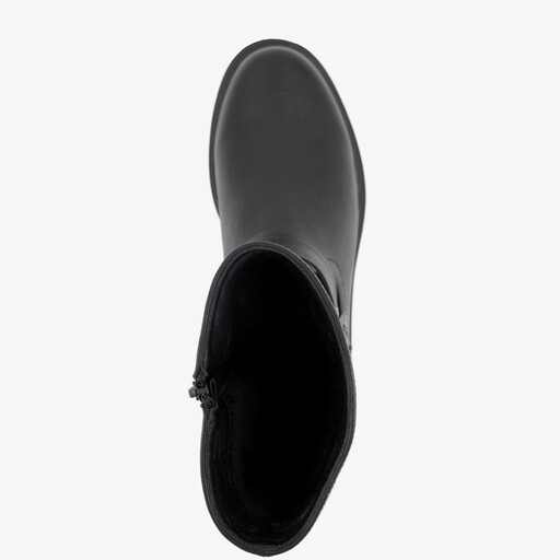 Dames biker boots met gesp zwart