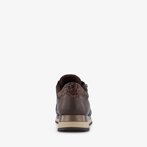 Dames sneakers met H leest bruin