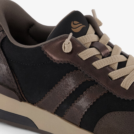 Dames sneakers met H leest bruin