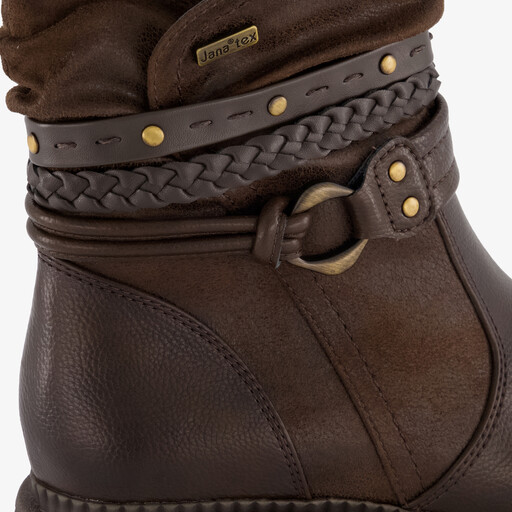 Dames boots met H leest bruin