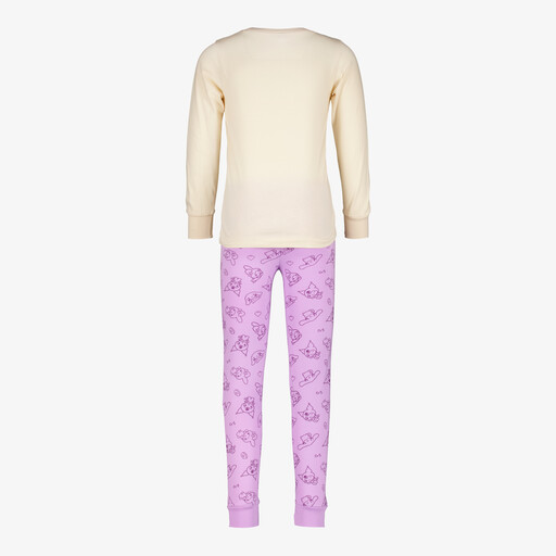 Meisjes pyjama beige lila