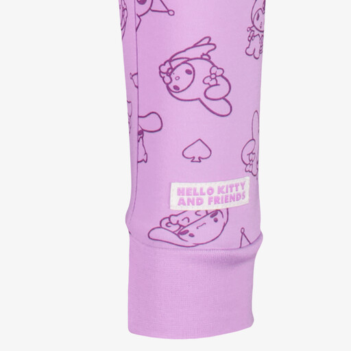 Meisjes pyjama beige lila