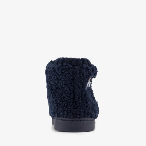 Gevoerde kinder teddy pantoffels met game opdruk