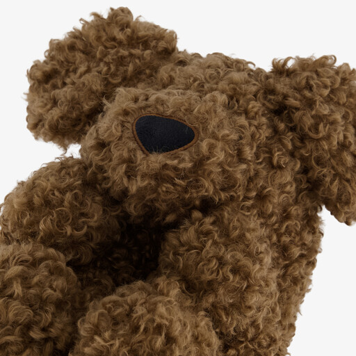 Gevoerde dames hond pantoffels bruin