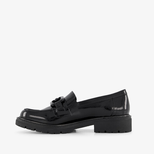 Dames lak loafers zwart