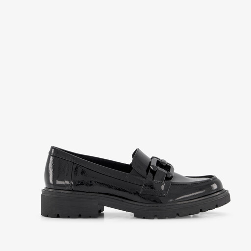 Dames lak loafers zwart