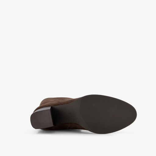 Hoge stretchlaarzen met hak bruin