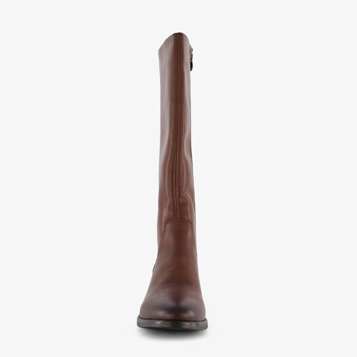 Hoge dames stretchlaarzen met hak bruin
