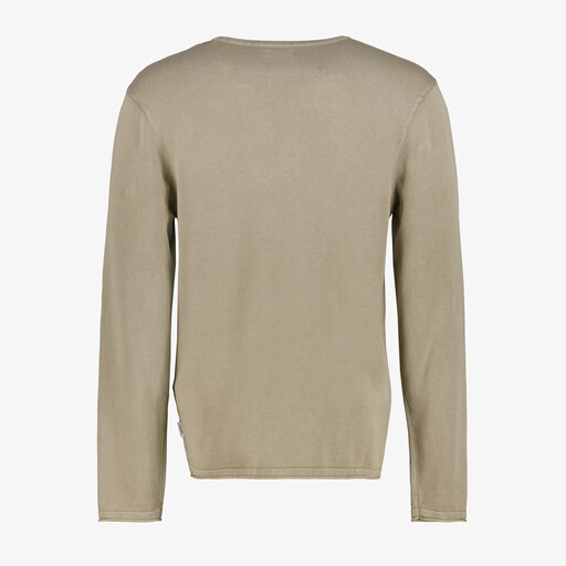 Fijngebreide heren trui beige