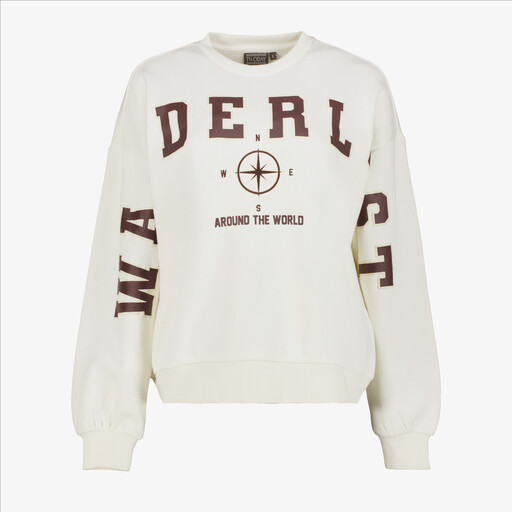 Dames sweater met opdruk wit