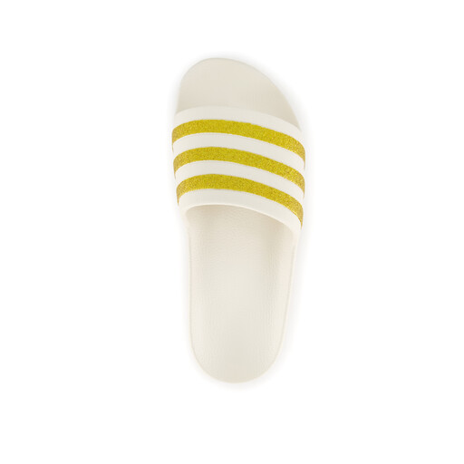 Adilette Aqua dames badslippers wit goud