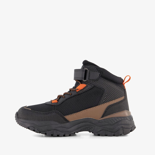 Hoge jongens outdoor sneakers zwart bruin