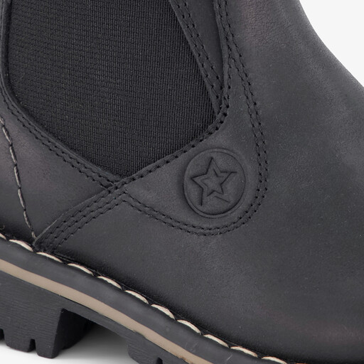 Leren jongens Chelsea boots zwart