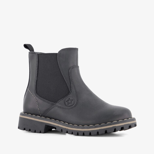 Leren jongens Chelsea boots zwart