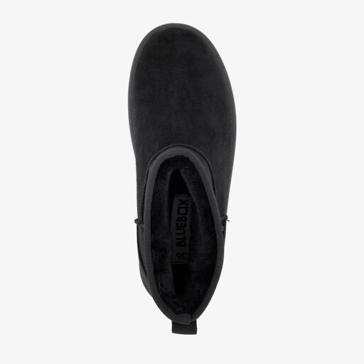Gevoerde dames boots plateauzool zwart