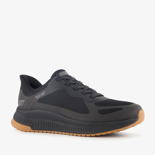 Slip-ins: BOBS Sport Squad heren sneakers zwart bruin