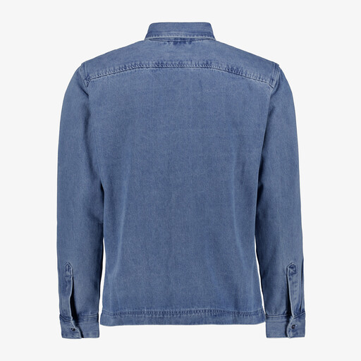 Heren denim overhemd blauw