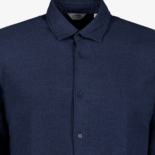 Heren overhemd donkerblauw