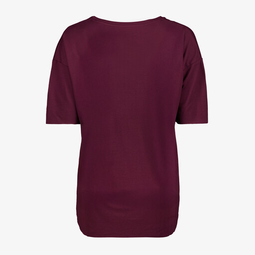 Dames training T-shirt bordeauxrood