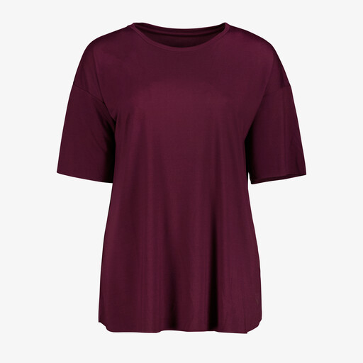 Dames training T-shirt bordeauxrood