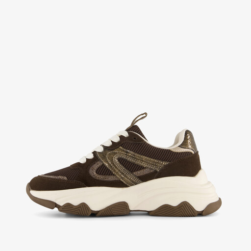 Dames dad sneakers bruin
