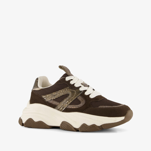 Dames dad sneakers bruin