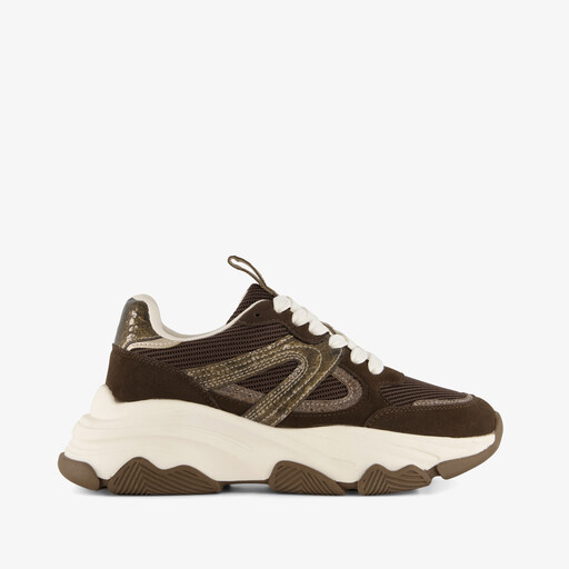 Dames dad sneakers bruin