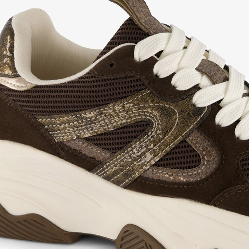 Dames dad sneakers bruin