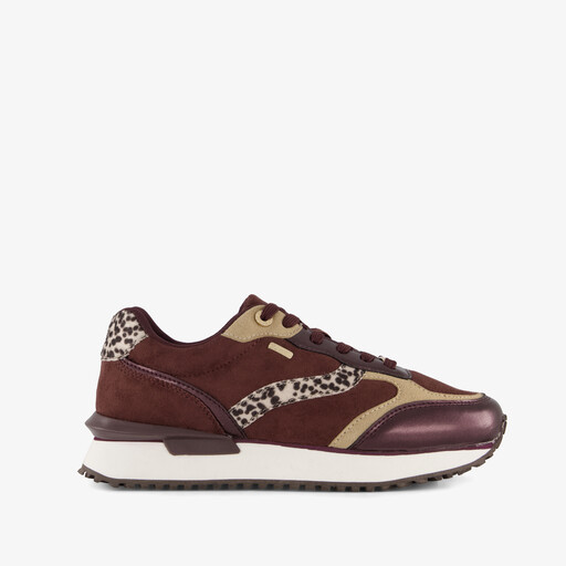 XX By dames sneakers met dierenprint bordeaux rood