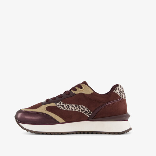 XX By dames sneakers met dierenprint bordeaux rood
