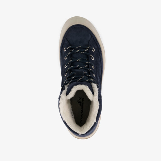 Suède dames veterboots blauw