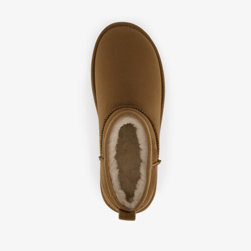 Gevoerde dames boots cognac bruin